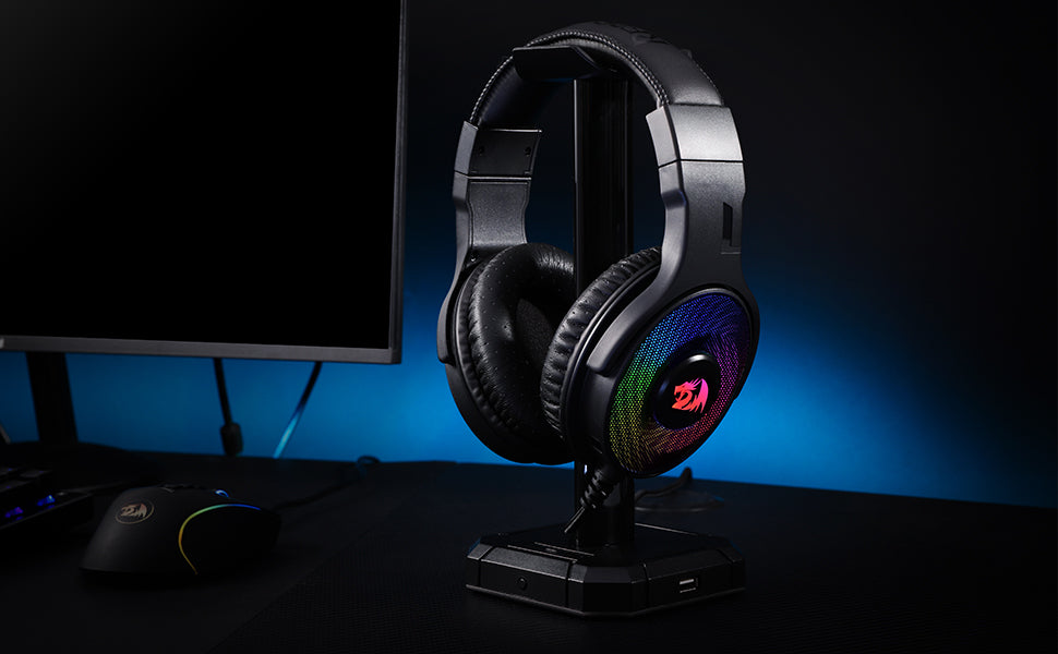 Redragon H350 RGB Wired Dynamic RGB Backlight Dynamic RGB Backlight Gaming Headset 50MM Drivers Over-Ear Headphones