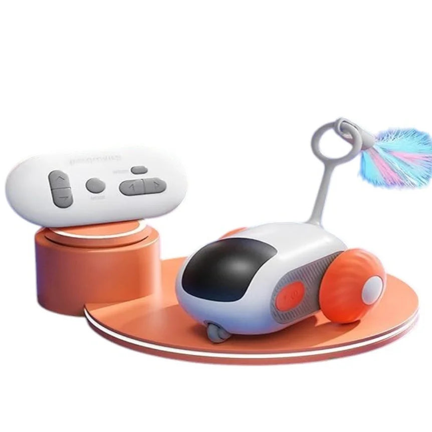 Interactive Cat Toys Bundle 3-in-1: Automatic Rolling Ball & Remote Control Car, Smart Kitten Play Set for Indoor Cats (Safe )