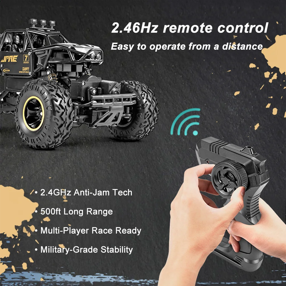Remote Controlled Car 2.4 GHz RC Car 1:18 Off-road Remote Control Climbing Vehicle Outdoor Cars Toys for Boys Girls Gifts