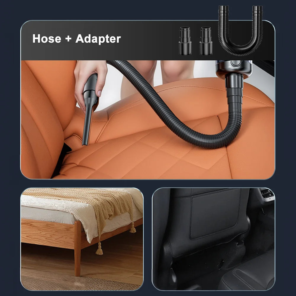 Portable Vacuum Cleaner Wireless Handheld Car Vacuum Cleaner 16000Pa Strong Suction Cleaning Machine for Carpet Sofa Bed Floor