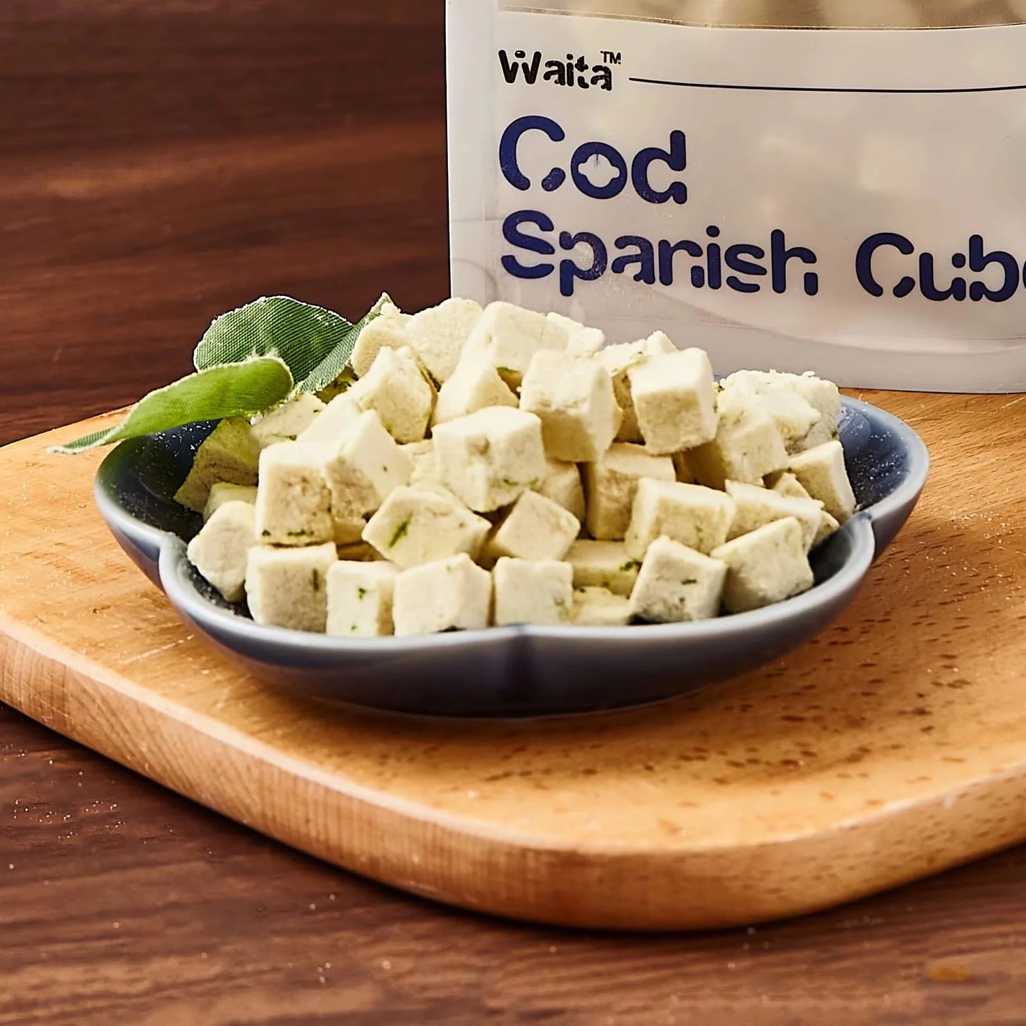 Waita Freeze Dried Cod&Spinach Cubes 250g Premium Pet Treats Cat Dog High Protein Nutrient Dense Skin Coat Rich Vitamins Minera