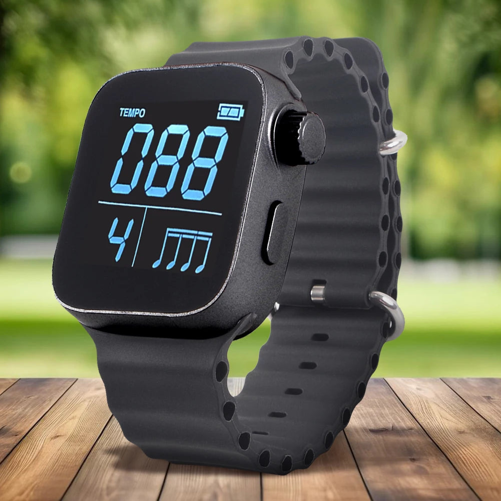 Wearable Vibrating Metronome for Sport Running Metronome Watch Beat Counting Watch For All Guitar Piano Drums