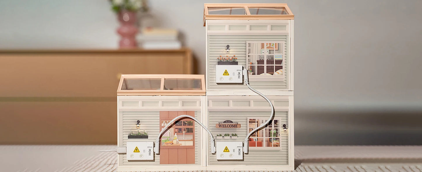 Robotime Rolife Super Store Series Plastic 3D Puzzle, DIY Miniature Dollhouse Kit, Building Block Sets for Gifts, DW009 Dropship