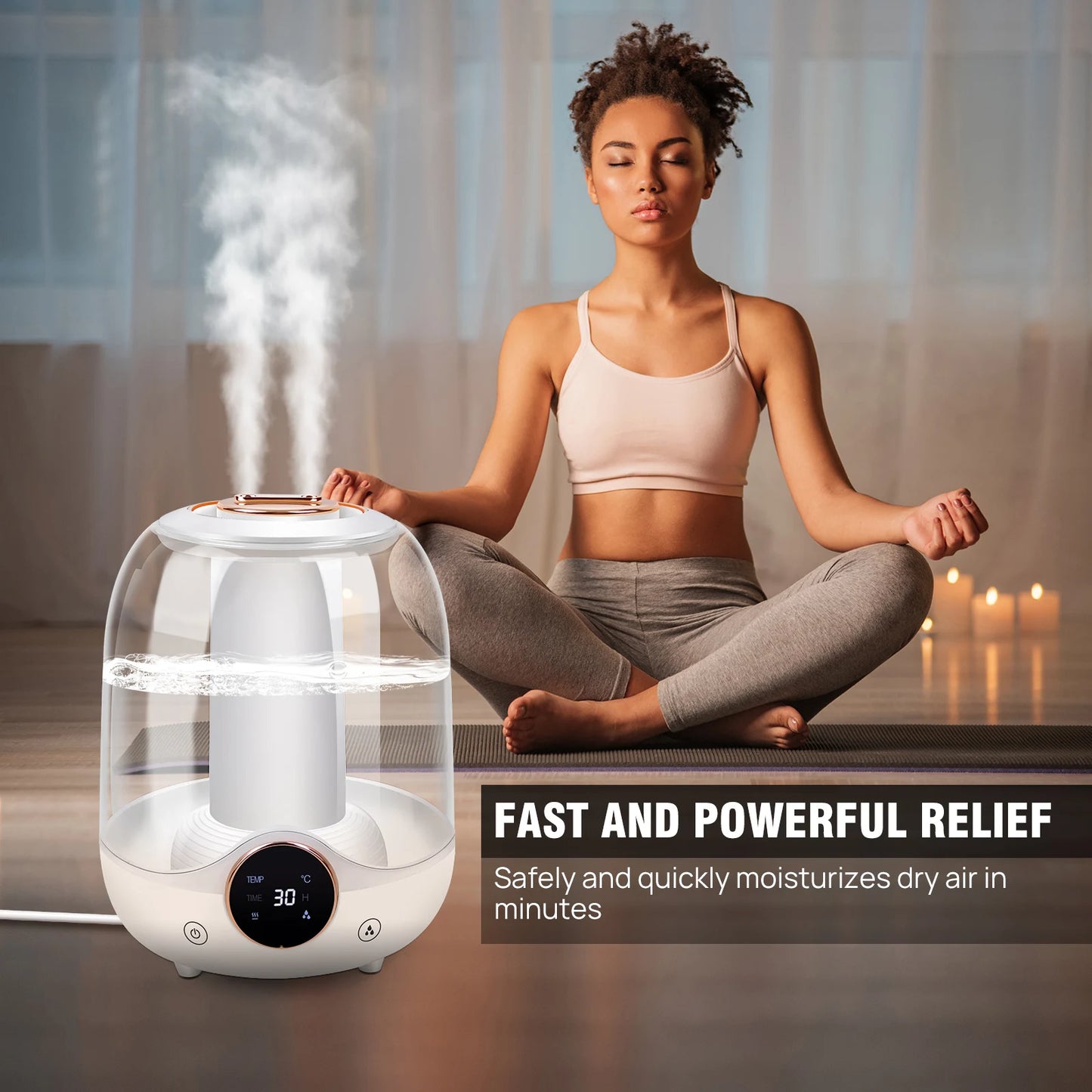 Essential Oil Diffuser - 3L Aroma Diffuser Humidifier Cool Air Diffuser Quiet Aromatherapy Diffuser Air Humidifier for Bedroom