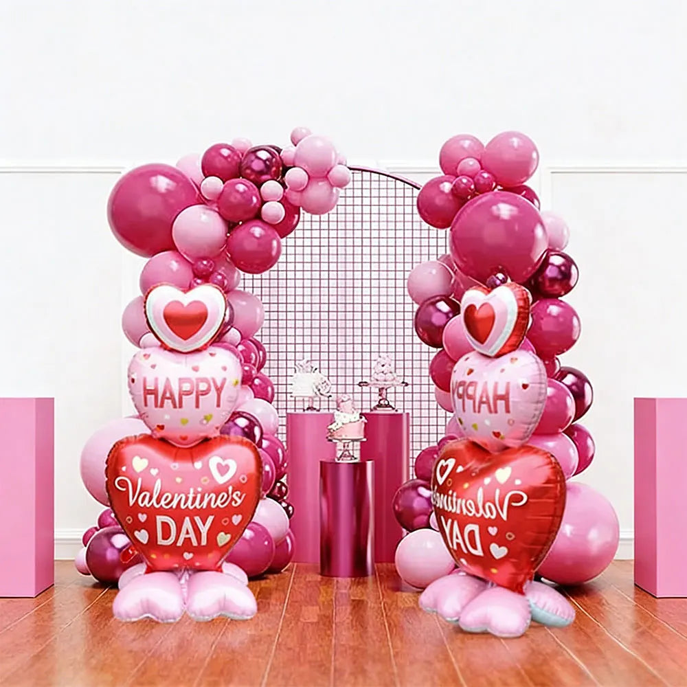 2-Pack 60inch Base Balloons for Valentine's Day, Foil Balloons, Suitable for Birthday Parties, Valentine's Day, Engagement Weddings, Anniversaries, Wedding Parties, Candlelight Dinners, Balloon Decoration Arrangements, Confes