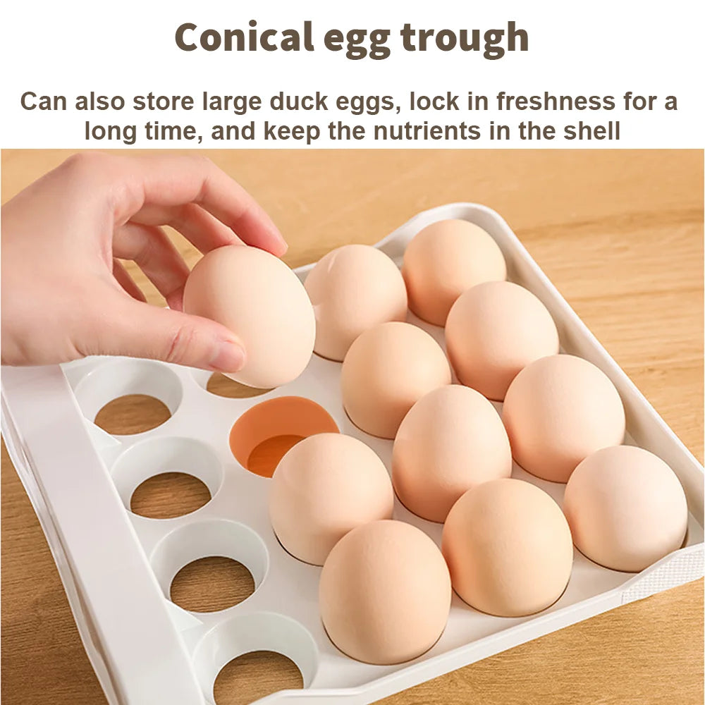 Drawer Egg Holder Rack Refrigerator Egg Storage Box 2 Layers Fresh-keeping Box Kitchen Accessories Household Stacked Egg Tray