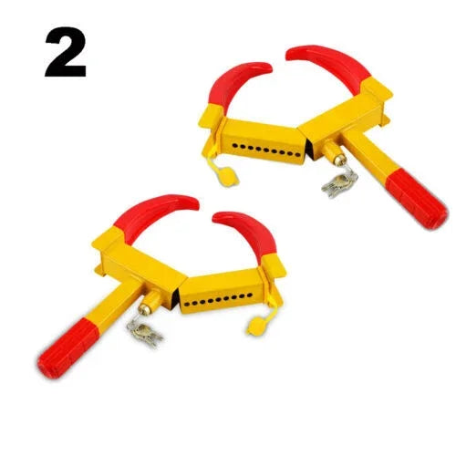 1/2/4Pack Heavy Duty Security Wheel Tire Lock Anti Theft Clamp Adjustable 8 Holes with Keys for Caravan Car Van Trailer