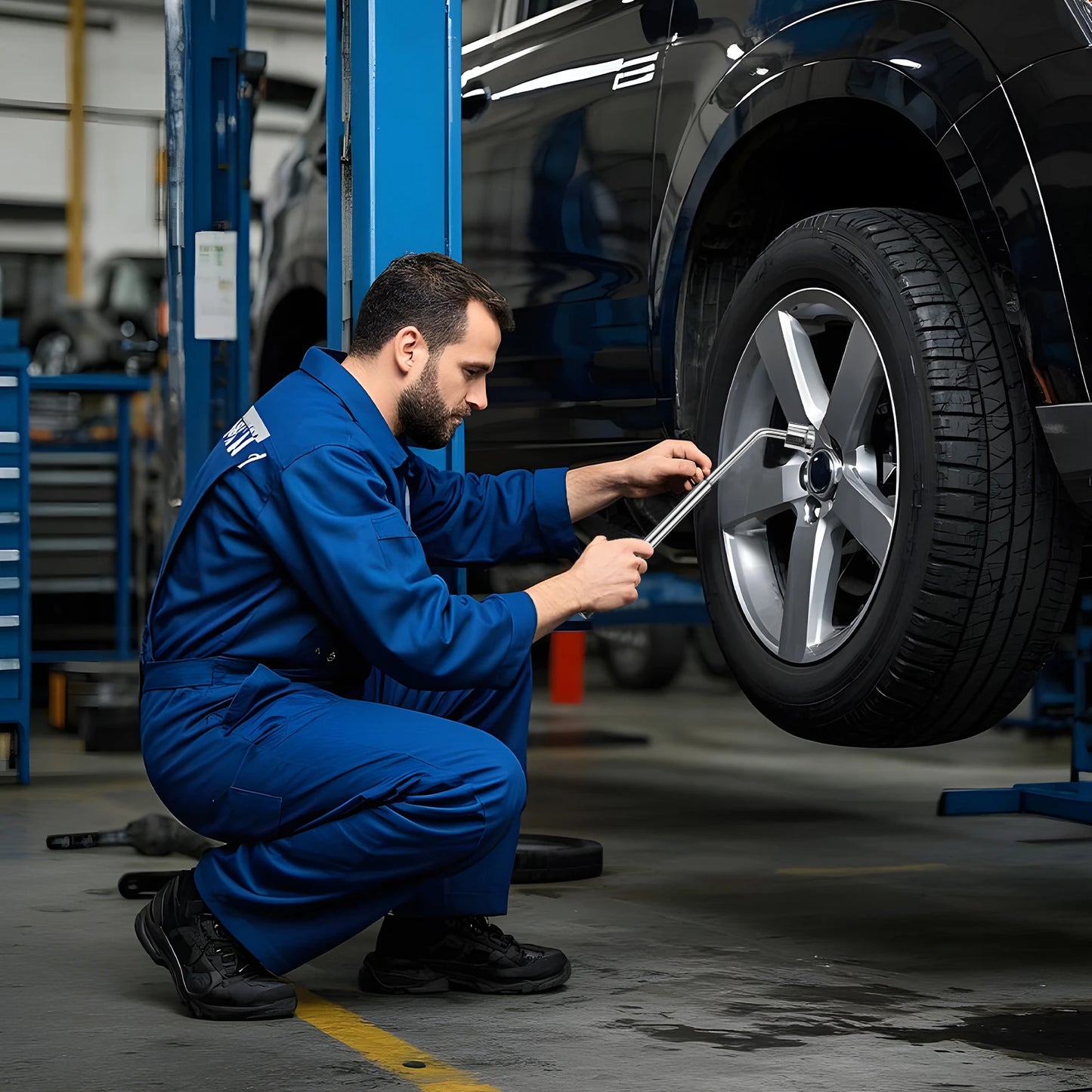 Travel Emergency Breakdown Wrench Set,Extendable Wheel Socket Tyre, Universal Car Lug Wrench Car Wheel Tire Change Tools