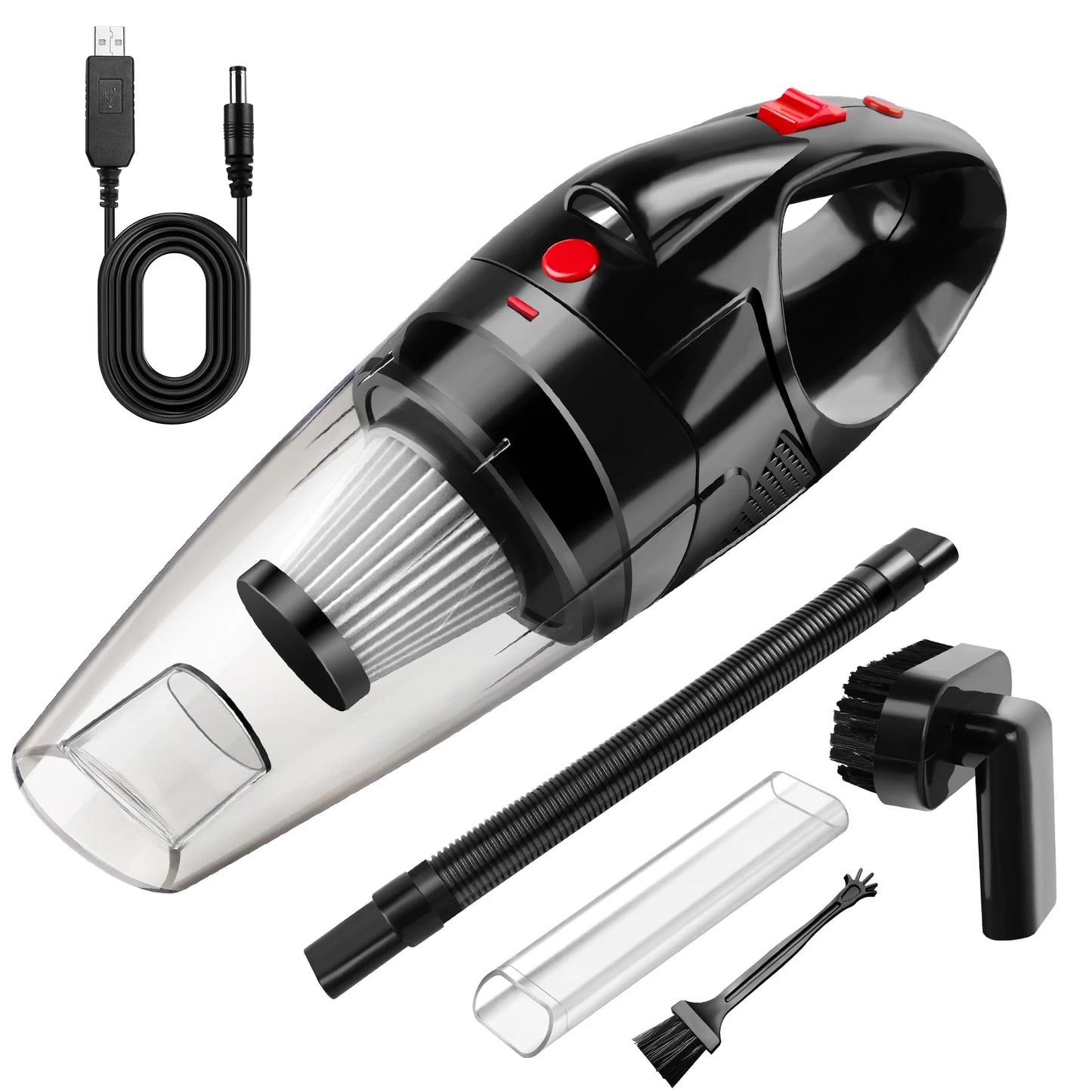 Handheld Car Vacuum Cleaner 3 IN 1, Cordless 7500PA Suction USB Rechargeable Portable Lightweight fit for Pet, Car, Home, Office