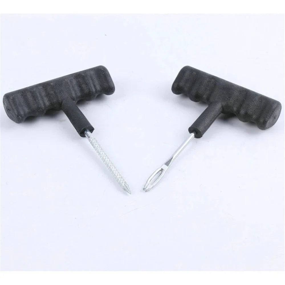 1 Set Tire Tyre Repair Kit Puncture Tubeless Tools Emergency Bike Motorcycle Car Tire Repair Tool Set with Rubber Strips