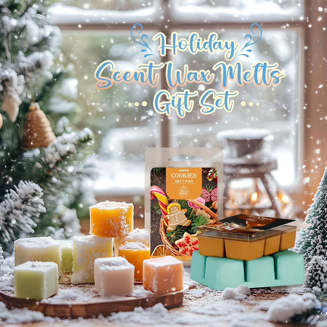 Aromatic Soy Wax Melts - Wax Cubes/Tarts - Economical Home Fragrance for Candle Warmers - Invigorating Scents for Your Environment, Including Pudding, Gingerbread, Berries, Caramel, Coffee, Apple Cinnamon, Tree, And Eve.