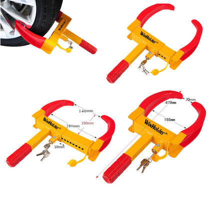 1/2/4Pack Heavy Duty Security Wheel Tire Lock Anti Theft Clamp Adjustable 8 Holes with Keys for Caravan Car Van Trailer