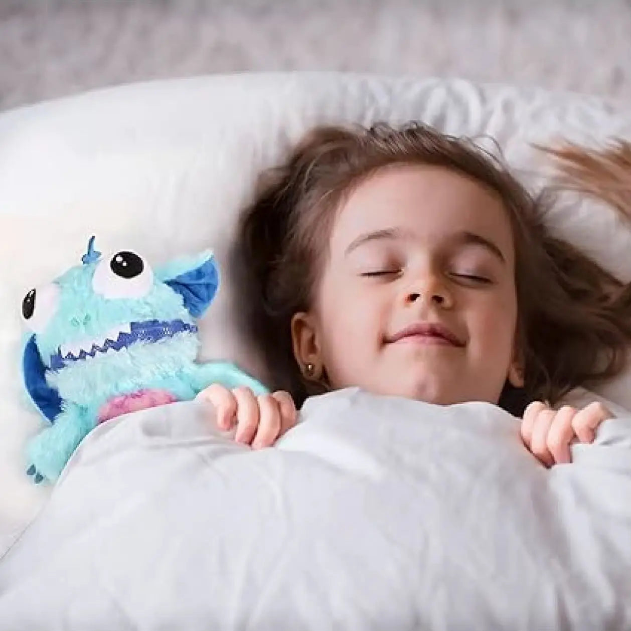 Worry Yummy Monster Soft Toy - 28cm (11") Cuddly Sleep Companion for Kids - Anxiety & Stress Reducing - Blue 'Marvin'