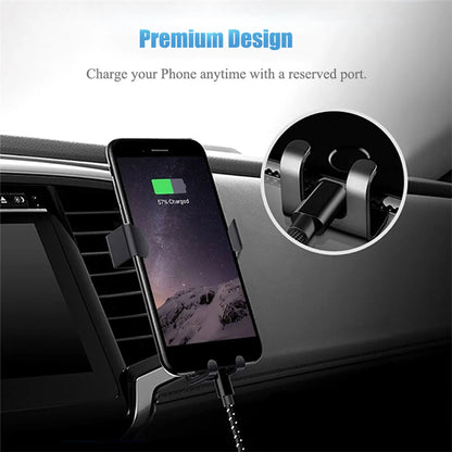 Podofo Gravity Car Holder For Phone in Car Air Vent Mount Clip Cell Holder No Magnetic Mobile Phone Stand For iPhone 13 Xiaomi
