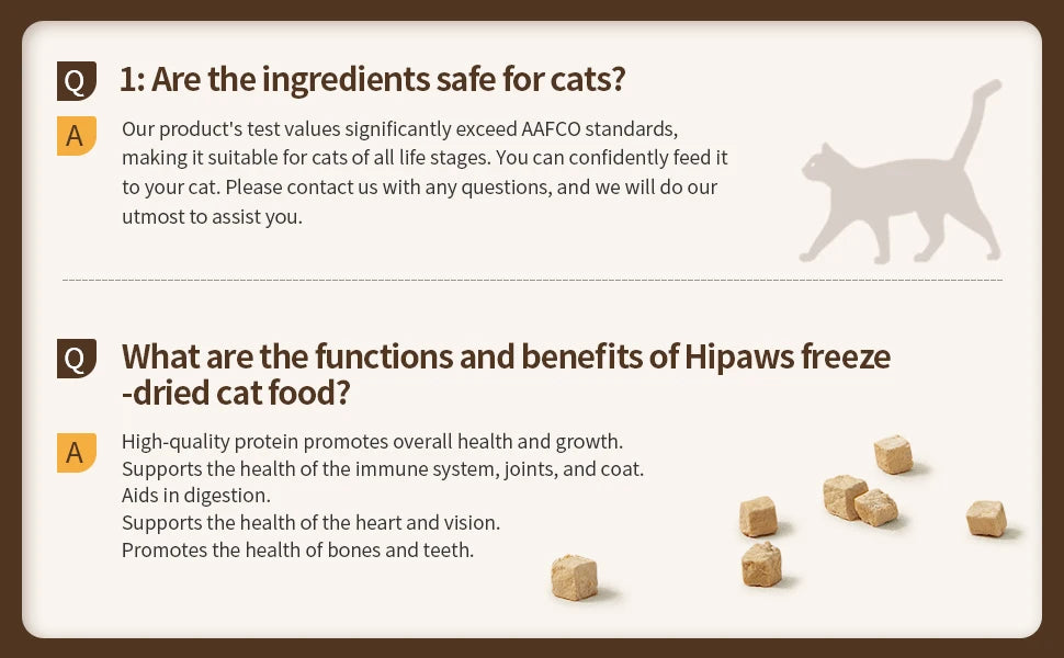 Hipaws Complete Natural Chicken Recipe Freeze-Dried Cat Food Treats Toppers 280g, Hypoallergenic No Grain Fresh Chicken; Freeze