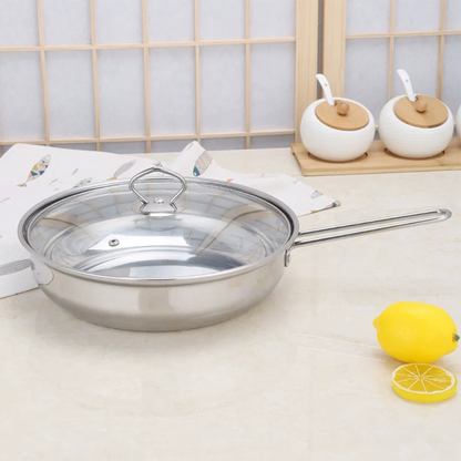 Stainless Steel Cookware 14-Piece Set Thickened Non-Stick Flat-Bottomed Frying Pan Milk Pot Soup Pot Combination Set
