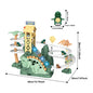 Double Track Dinosaur Climbing Slide with Lights and Music for Toddlers Creativity Gift Age 3 -6 Boys Girls Kids
