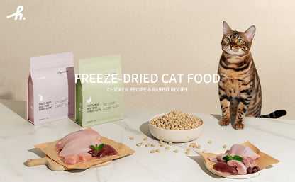 Hipaws Complete Natural Chicken Recipe Freeze-Dried Cat Food Treats Toppers 280g, Hypoallergenic No Grain Fresh Chicken; Freeze