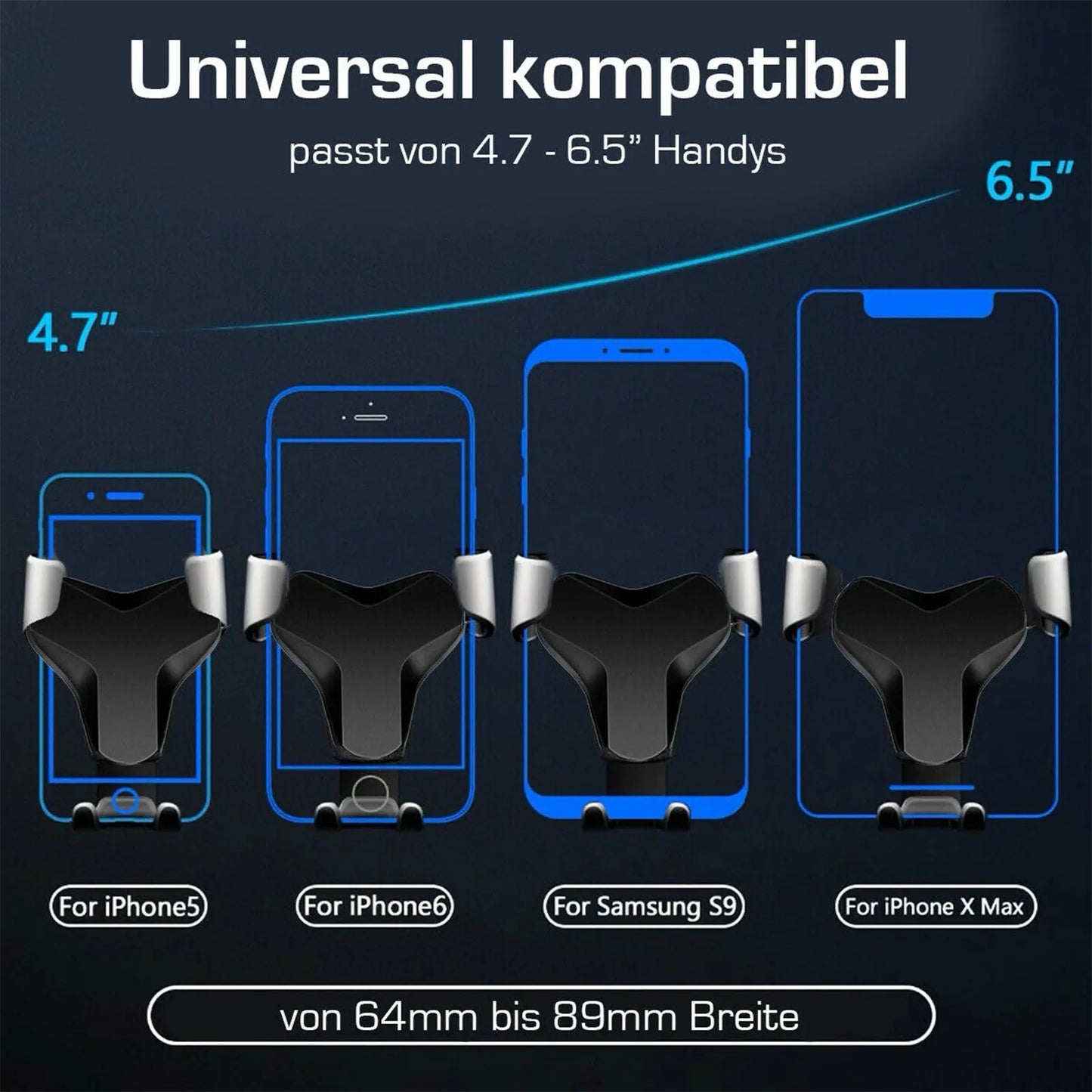 Podofo Gravity Car Holder For Phone in Car Air Vent Mount Clip Cell Holder No Magnetic Mobile Phone Stand For iPhone 13 Xiaomi