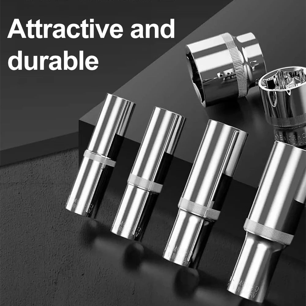 46-Piece Socket Wrench Set for Home Hardware Maintenance Auto Motorcycle Bicycle Repair with Black Case Garage Tool Kit