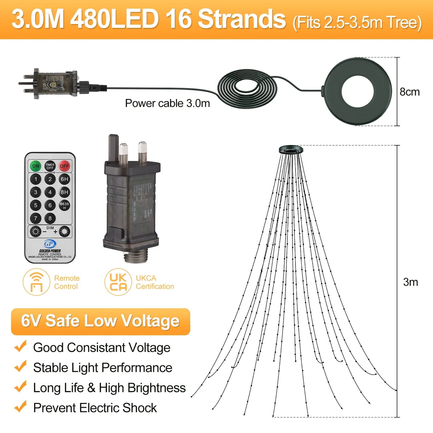 Christmas Tree Fairy String Lights Mini LED Lights With Remote Control For Xmas Tree Outdoor Garden Gift Ornament Holiday Decor