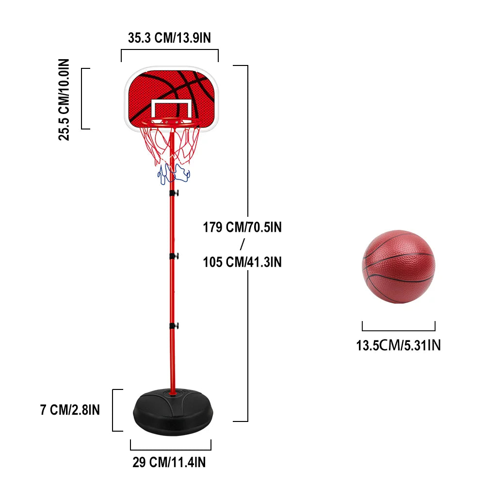 Sports Basketball Toys Basketball Hoop Liftable105-179CM Rack Indoor Outdoor Ball Rim Shoot Children For Gift
