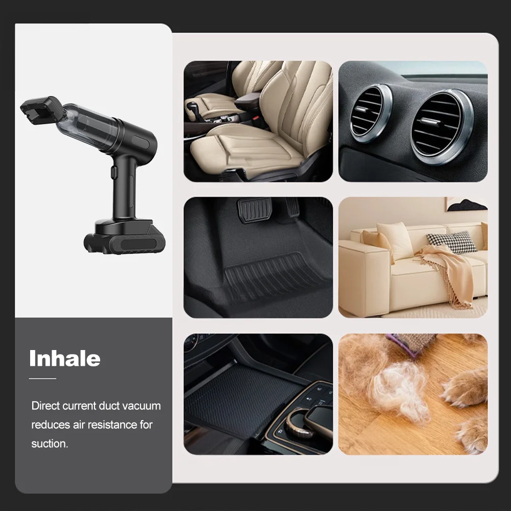 Car Vacuum Cleaner Wireless Portable Handheld Cleaning Machine Strong Suction Air Duster Cleaner Home Appliance Powerful Blower
