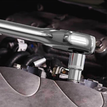 46-Piece Socket Wrench Set for Home Hardware Maintenance Auto Motorcycle Bicycle Repair with Black Case Garage Tool Kit