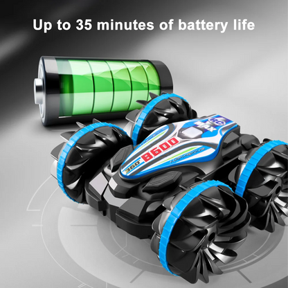 Amphibious Remote Control Car Gesture Sensor 4WD Off-Road Toy Car 360 Degree Rotating Waterproof RC Stunt Car for Kids Gifts