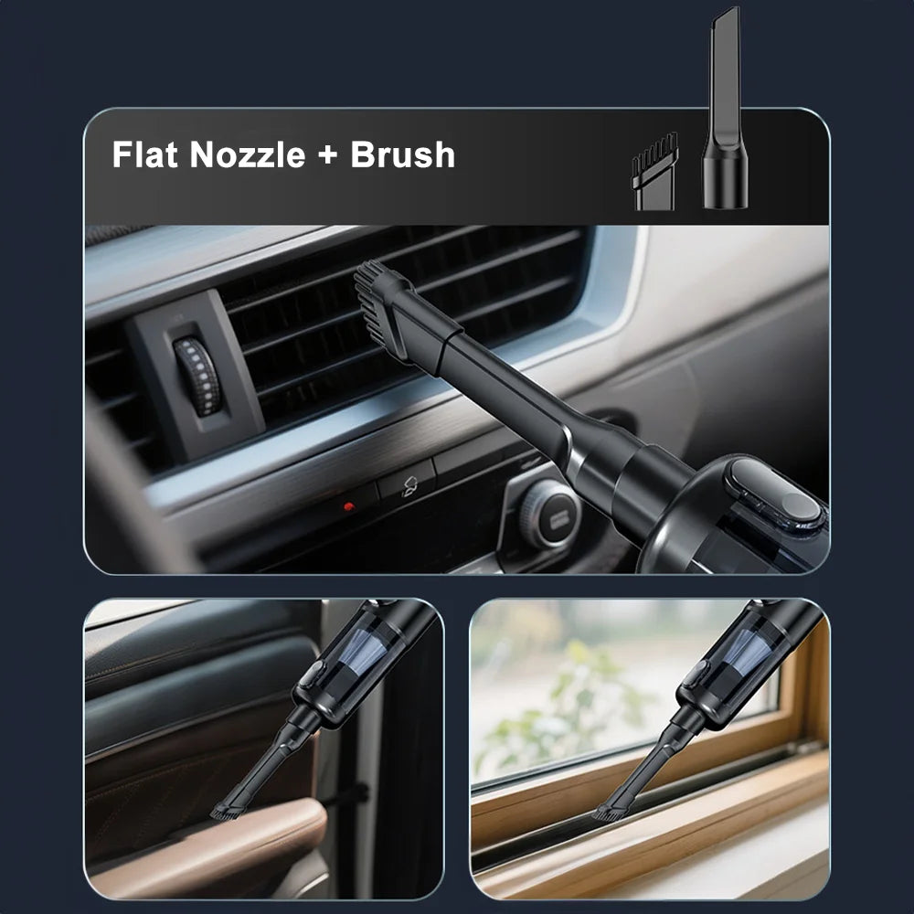 Portable Vacuum Cleaner Wireless Handheld Car Vacuum Cleaner 16000Pa Strong Suction Cleaning Machine for Carpet Sofa Bed Floor