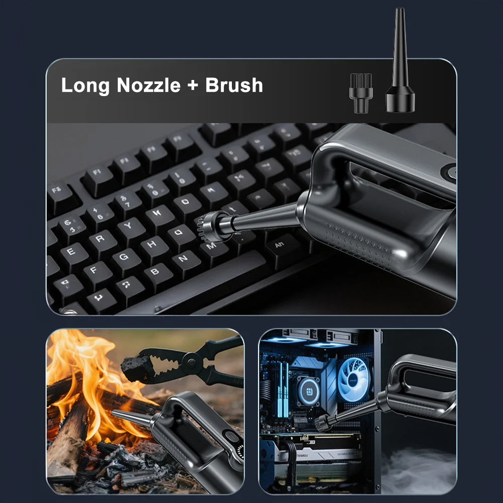 Portable Vacuum Cleaner Wireless Handheld Car Vacuum Cleaner 16000Pa Strong Suction Cleaning Machine for Carpet Sofa Bed Floor