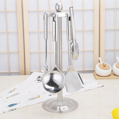 Stainless Steel Cookware 14-Piece Set Thickened Non-Stick Flat-Bottomed Frying Pan Milk Pot Soup Pot Combination Set