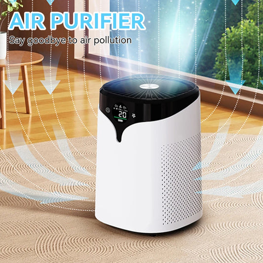 PM2.5 Air Purifier Negative Ion Purifier Pet Hair Dust Smog Air Purifier with Digital Display & Timer for Home
