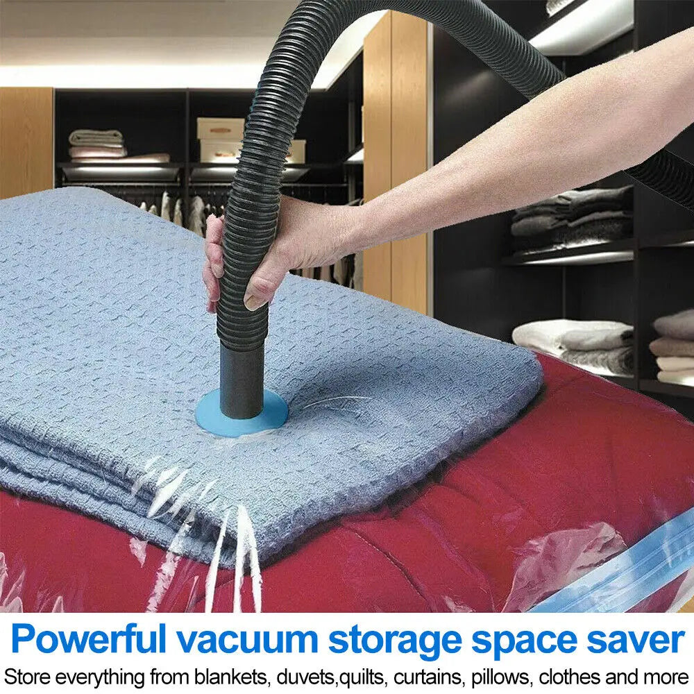 12pcs Vacuum Storage Bags With Valve Folding Compressed Space Saving Clothes Storage Big Size For Towel Cloth Blanket