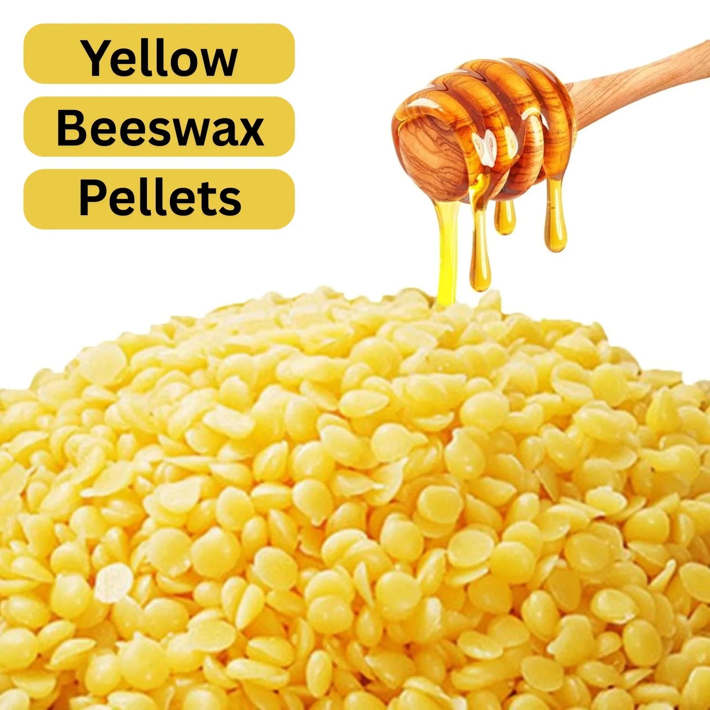 1KG Pure Yellow Beeswax Pellets High-Quality Waxing Material for DIY Crafts Candle Making Clean-Burning Polishing Furniture Wax