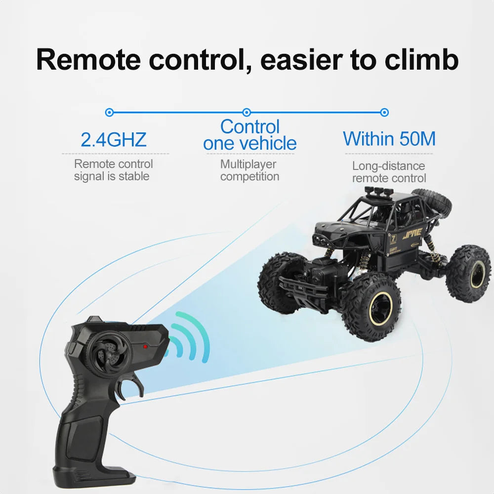 Remote Controlled Car 2.4 GHz RC Car 1:18 Off-road Remote Control Climbing Vehicle Outdoor Cars Toys for Boys Girls Gifts