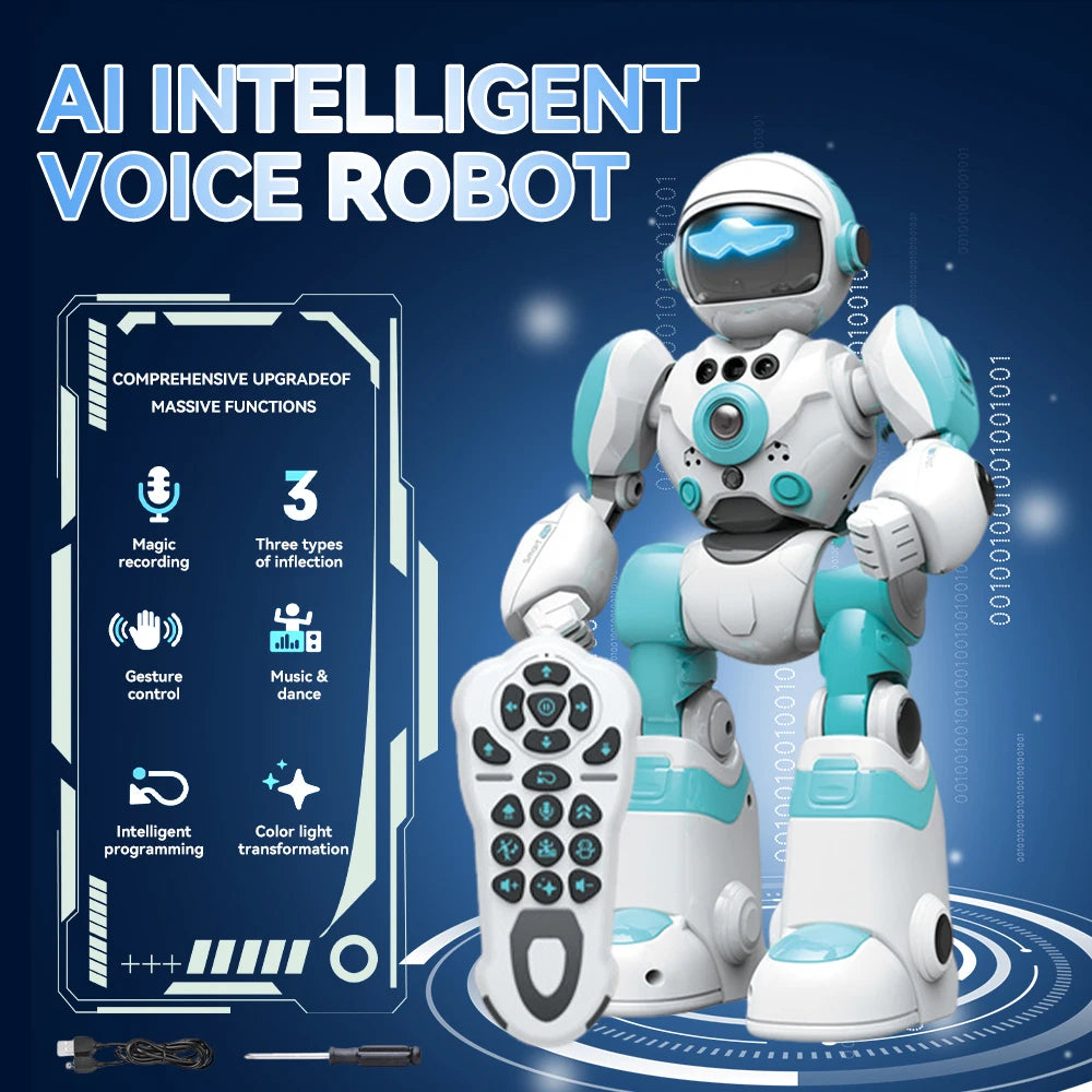 Electric Toy Robot Model Remote Control Music Dancing Gesture Control Intelligent Voice Robot  for Boys and Girls Gift