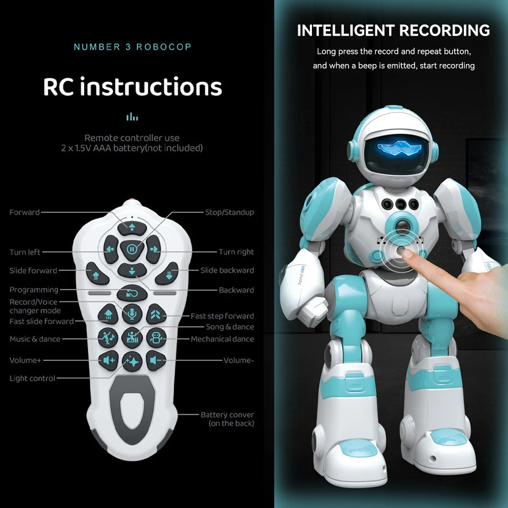 Electric Toy Robot Model Remote Control Music Dancing Gesture Control Intelligent Voice Robot  for Boys and Girls Gift