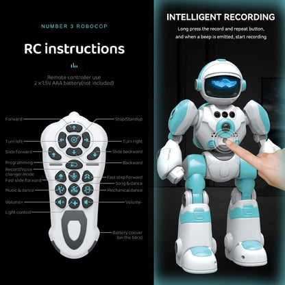 Electric Toy Robot Model Remote Control Music Dancing Gesture Control Intelligent Voice Robot  for Boys and Girls Gift