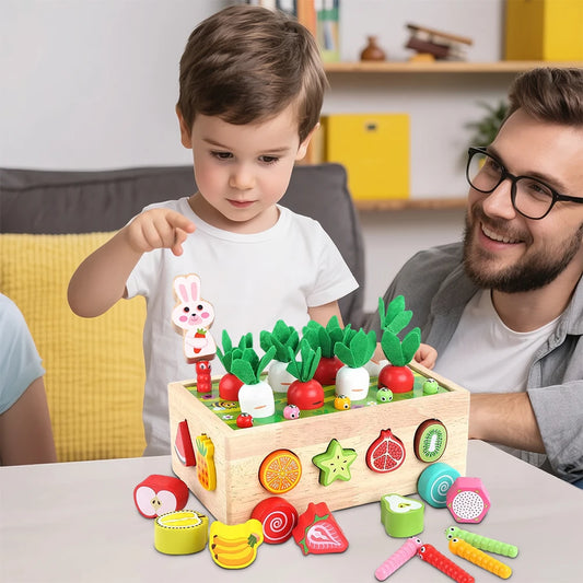 Wooden Sorting Matching Toy for Kid Toddler 1-3 Year Old  Color Shape Learning Game Montessori Educational Toys