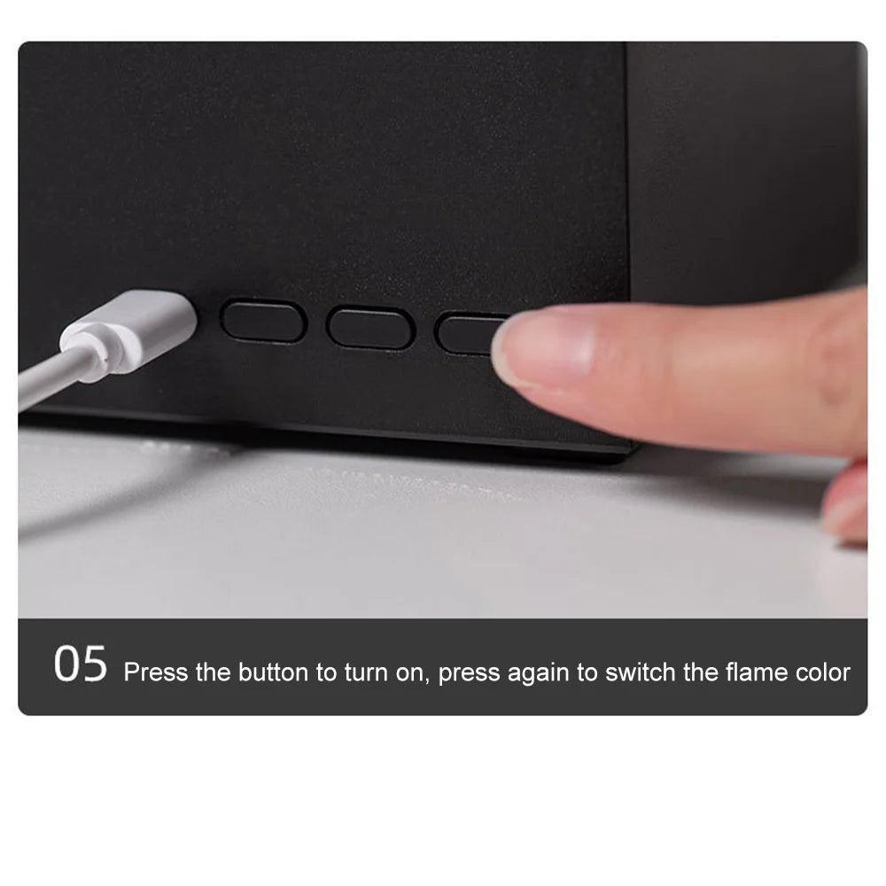 Colorful Flame Fireplace Diffusers for Essential Oils Aroma Flame Diffuser Fireplace Humidifier with Remote for Home