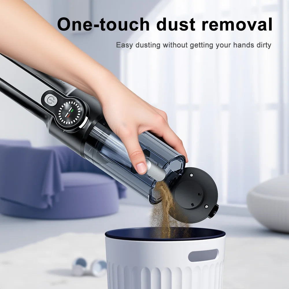 Portable Vacuum Cleaner Wireless Handheld Car Vacuum Cleaner 16000Pa Strong Suction Cleaning Machine for Carpet Sofa Bed Floor