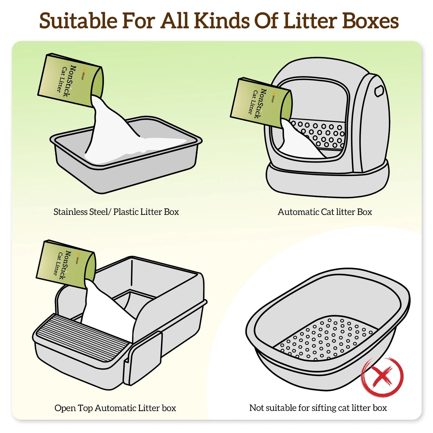 Ezskuup Non-Stick Ultra Clumping Cassava Tofu Cat Litter Odour Control Low Tracking Kitty Litter Plant-Based Ingredient 4KG/PACK