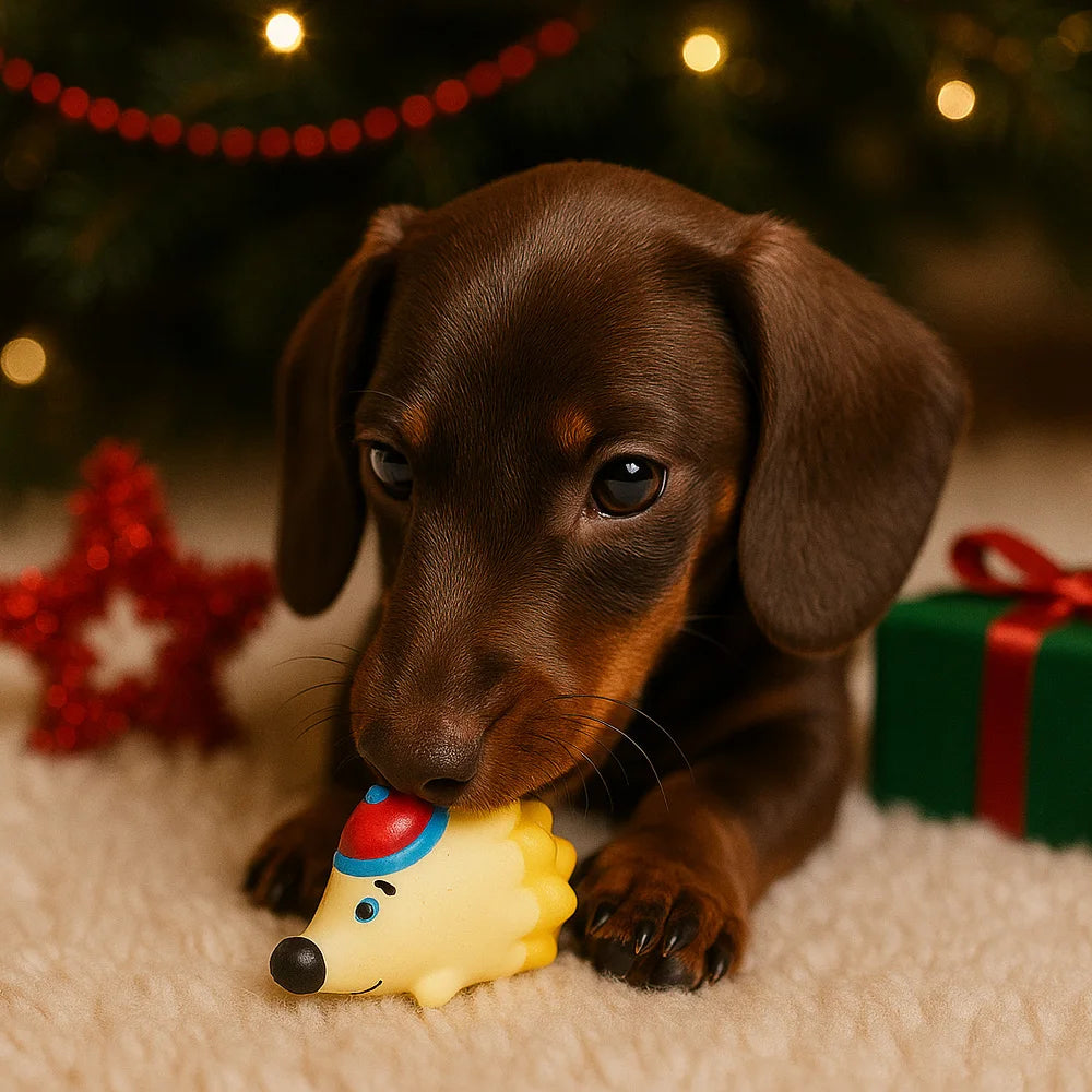 Christmas Dog Toy Non-Toxic Latex Squeaky Ball Assorted Interactive Pet Toys 6-12cm