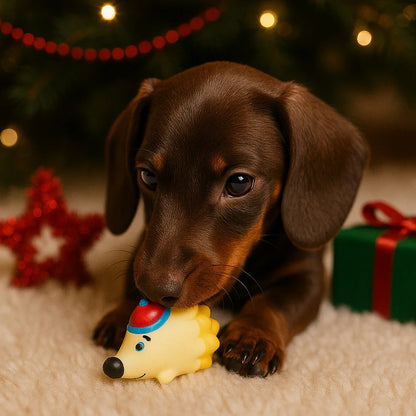 Christmas Dog Toy Non-Toxic Latex Squeaky Ball Assorted Interactive Pet Toys 6-12cm