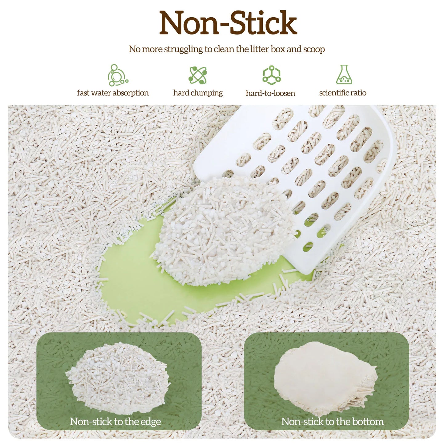 Ezskuup Non-Stick Ultra Clumping Cassava Tofu Cat Litter Odour Control Low Tracking Kitty Litter Plant-Based Ingredient 4KG/PACK