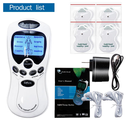 Dual Output Body Massager Electric Massage Kit EMS Stimulator Full Body Relax Muscle Therapy Pulse Tens Acupuncture Massager