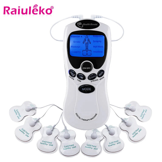 Dual Output Body Massager Electric Massage Kit EMS Stimulator Full Body Relax Muscle Therapy Pulse Tens Acupuncture Massager