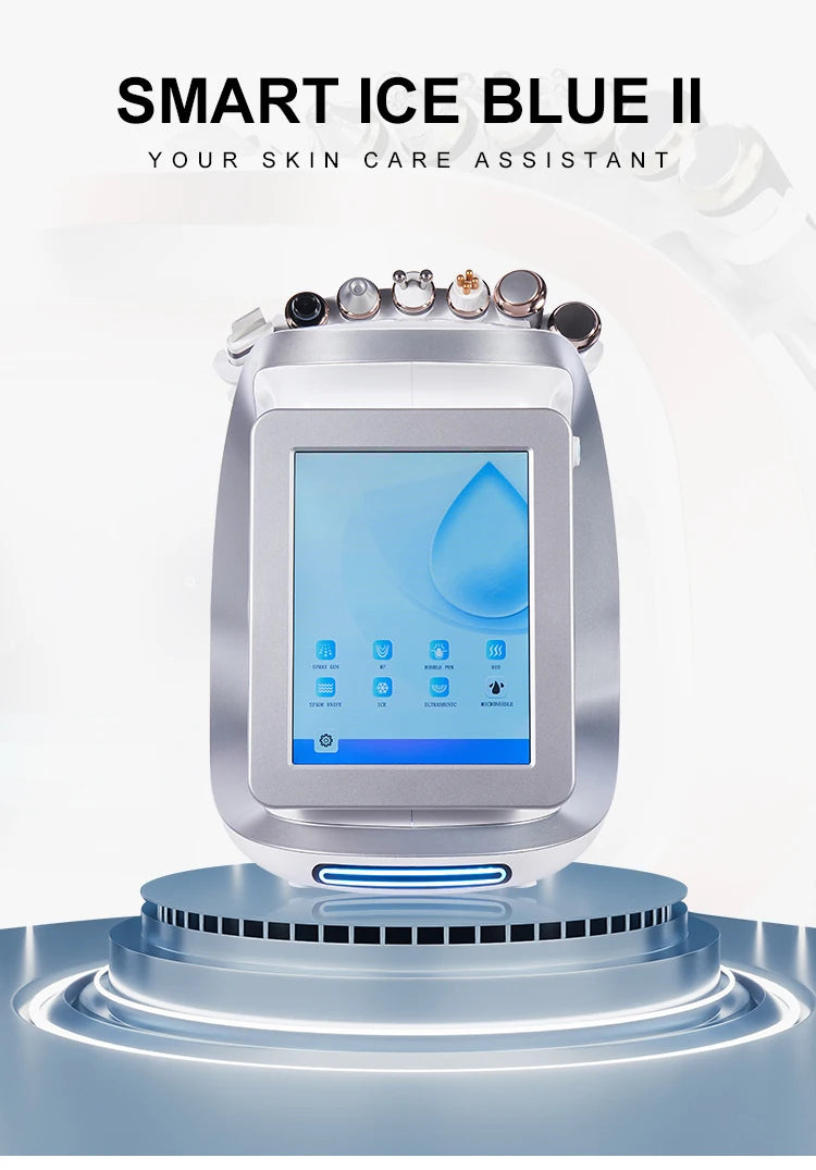 The Latest Generation Small Bubble Dermabrasion Machine - 8 In 1 Aqua Facial Peel, BIO Facial Wrinkle Remover & Skin Cleansing,