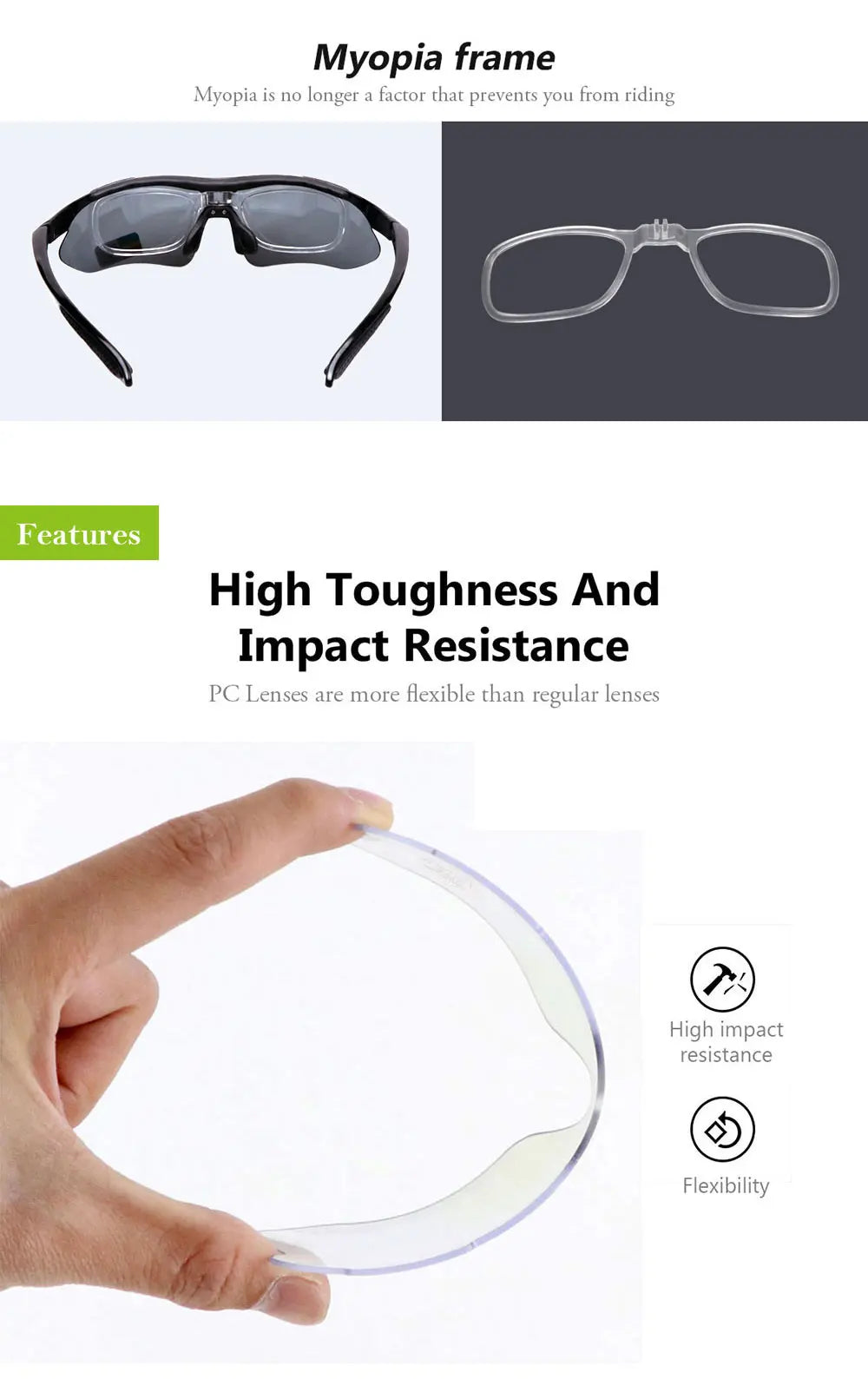 MOVIGOR 5 Lens Polarized Cycling Glasses Sports Men Sunglasses Road Bicycle Goggles Mountain Bike Riding Protection Eyewear set